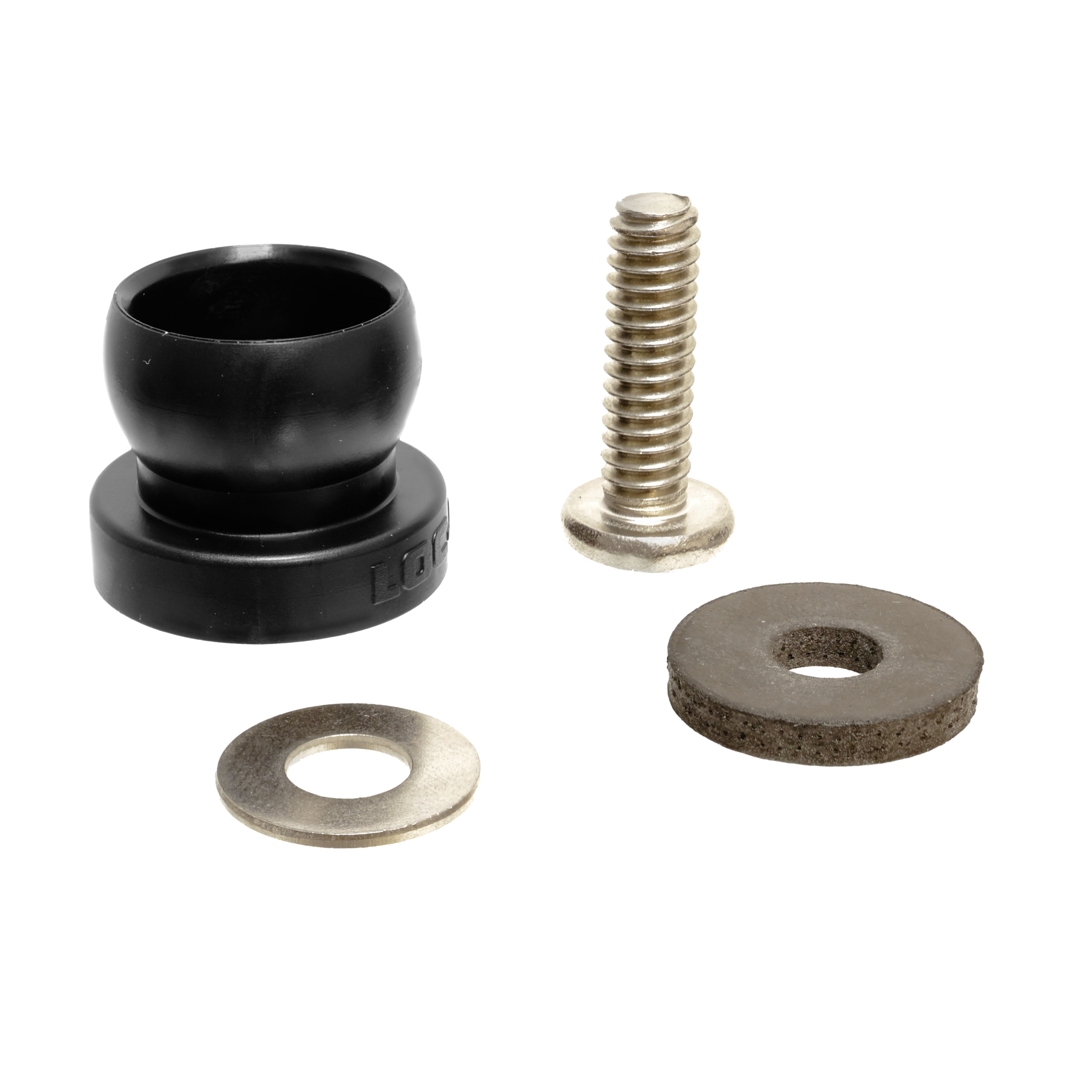 Wimberley LL-PP-204-T - Montura fija Loc-Line de 1/2" con orificio pasante de 1/4" y tornillo de acero inoxidable 1/4-20 x 7/8"