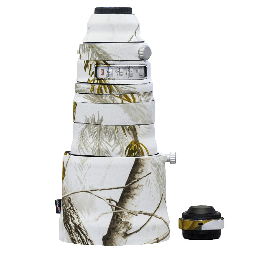 LensCoat Objektivschutz für Fuji XF 200mm f/2 R LM OIS WR incl. 1.4x TC - Farbe:  Realtree AP Snow LensCoat