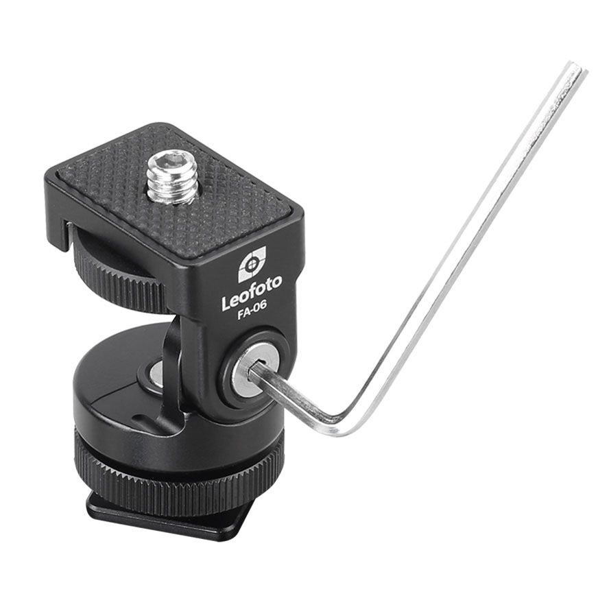 Leofoto FA-06 flash shoe adapter with swivel and tilt function