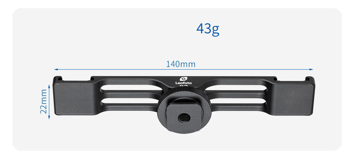 Adaptador de zapata fría Leofoto FA-08 2 en 1