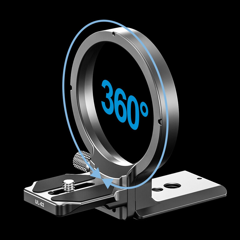 Leofoto UL-02 Black Universal L-Bracket incl. clamp