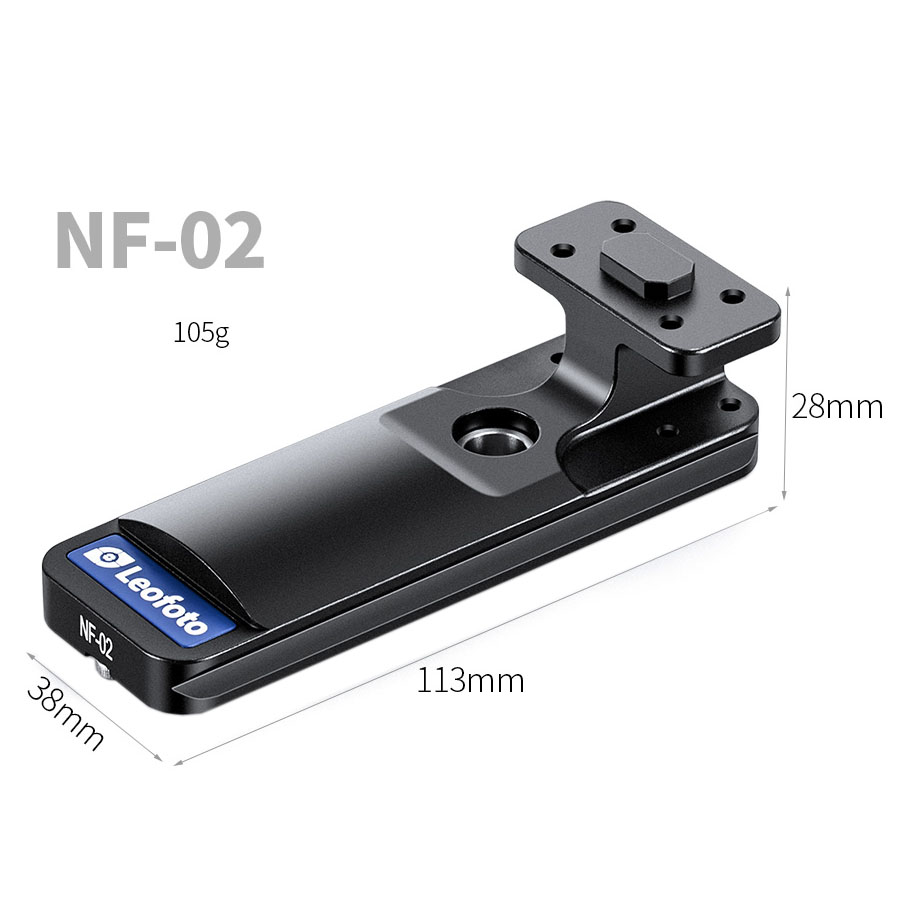 Leofoto NF-02 pie de repuesto con montaje QD para objetivos Nikon