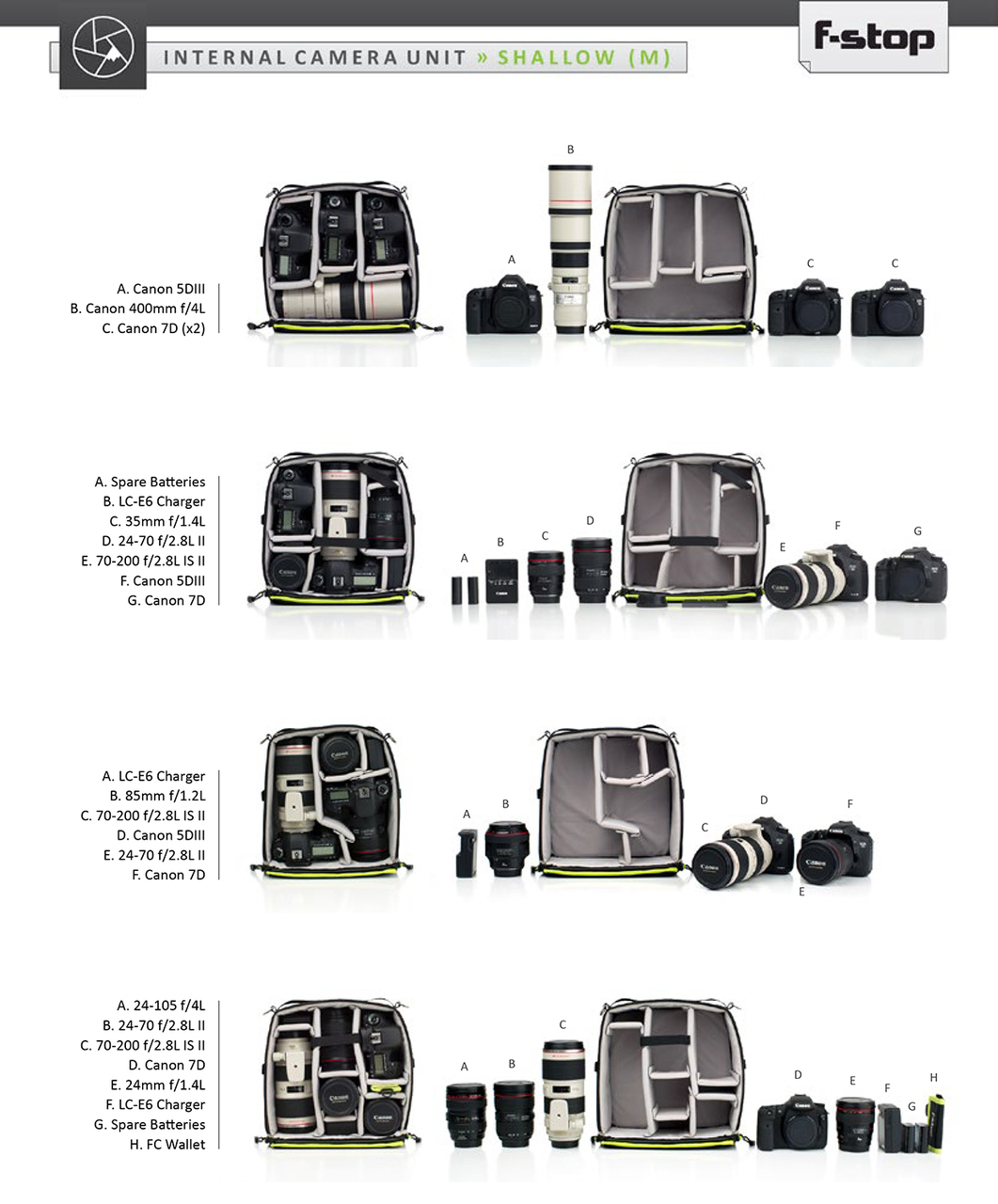 f-stop ICU Shallow Medium camera bag insert