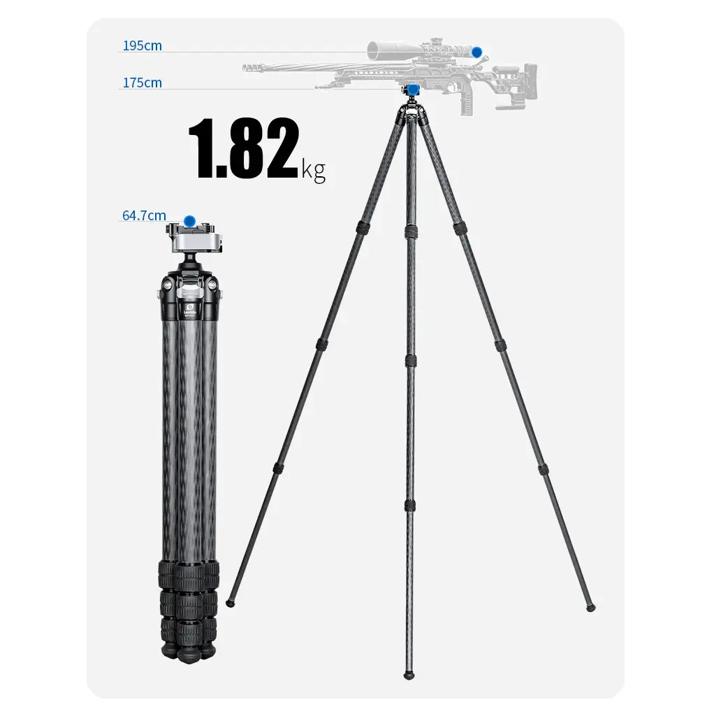 Trípode de carbono de tres patas Leofoto SA-324CL con soporte MA-30L