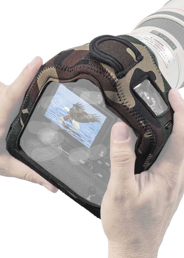 LensCoat Kameraschutz BodyGuard Compact CB (Clear Back) mit Batteriegriff - Forest Green Camo - Farbe:  Forest Green Camo LensCoat