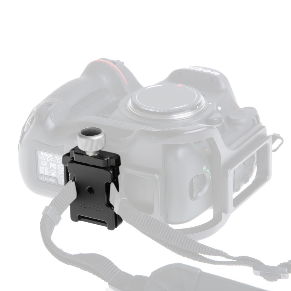 Really Right Stuff B2-FABN: Mini-Schnellwechselklemme mit 1/4" Gewindebohrung und 3 Gurtösen