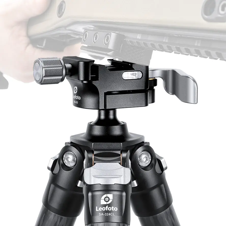 Leofoto SA-324CL trípode de carbono de tres patas con soporte MA-30