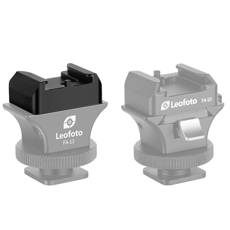 Leofoto FA-10 V quick release plate with cold shoe mount