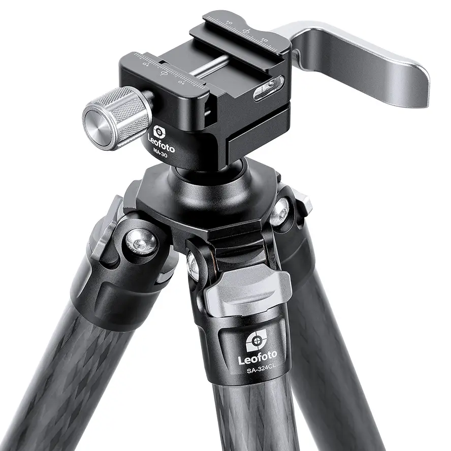 Leofoto SA-324CL trípode de carbono de tres patas con soporte MA-30