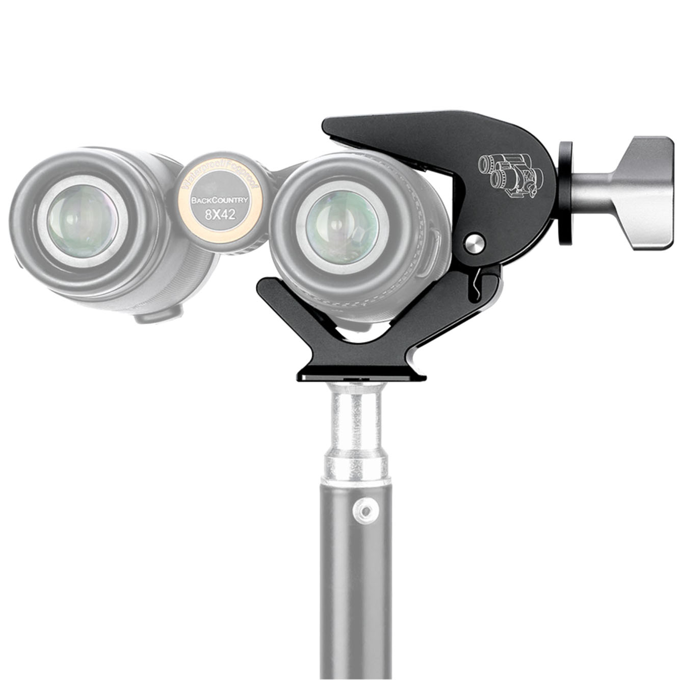 Leofoto BC-02 Fernglashalterung mit Schnellwechselprofil