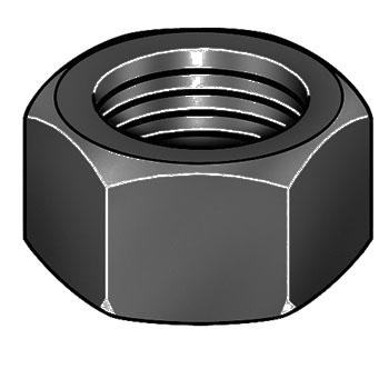 3/8" UNC Mutter 3/8" UNC Sechskant-Mutter (brüniert) - Modelltyp UNC - Mutter: 3/8" UNC Sechskant-Mutter (brüniert)