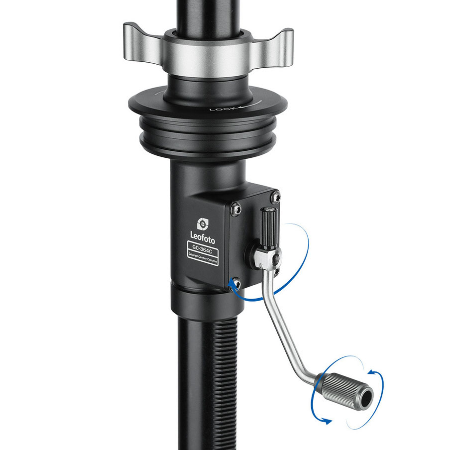 Leofoto GC-364C Kurbel -Mittelsäule (auswechselbar mit 75 mm Stativplattform)