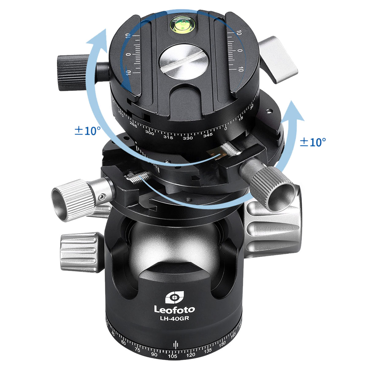 Rótula de bola Leofoto LH-40GR con cabezal panorámico de engranajes G2