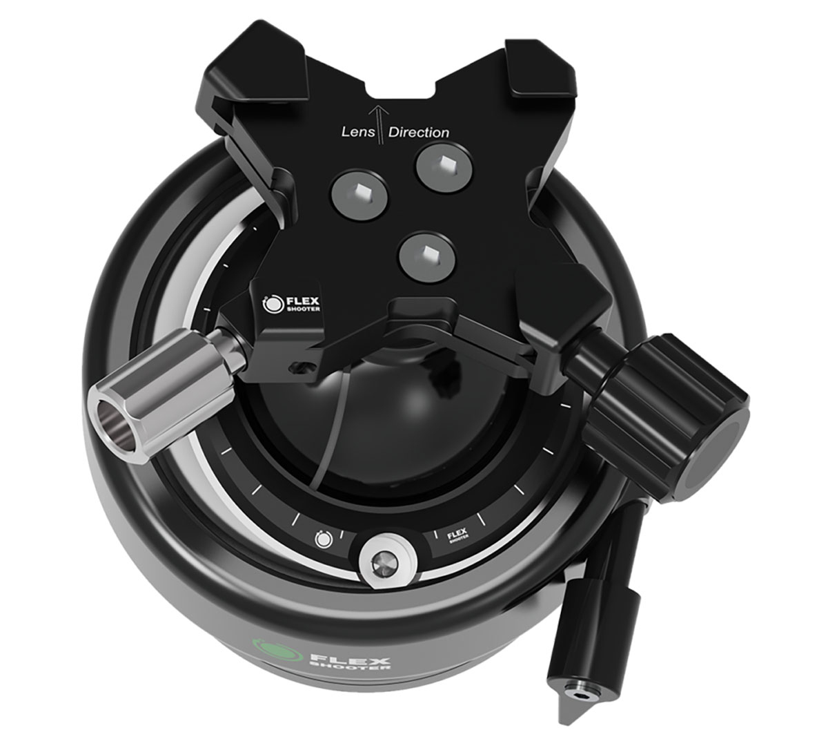 FLEXSHOOTER Extreme, el gran cabezal esférico, 20 kg de capacidad de carga con un peso propio de 1150 g
