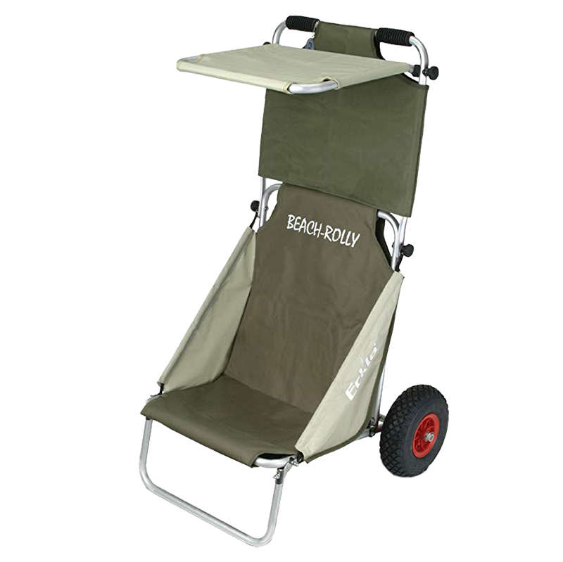 ECKLA Beach-Rolly mit Sonnendach olivgrün