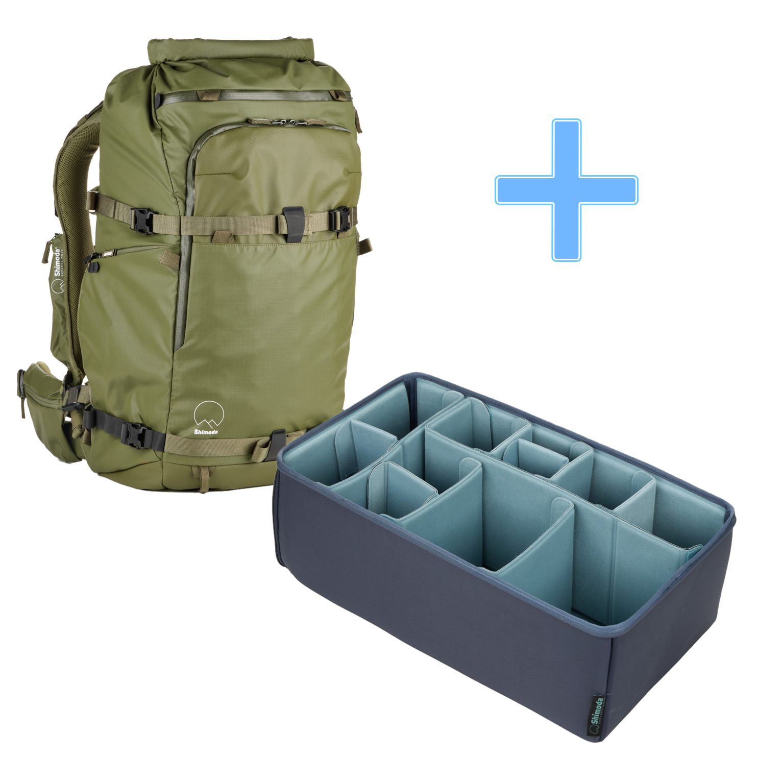 Shimoda Rucksack Big Kit Action X70 HD Rucksack Army Green + CORE UNIT DV - XXL