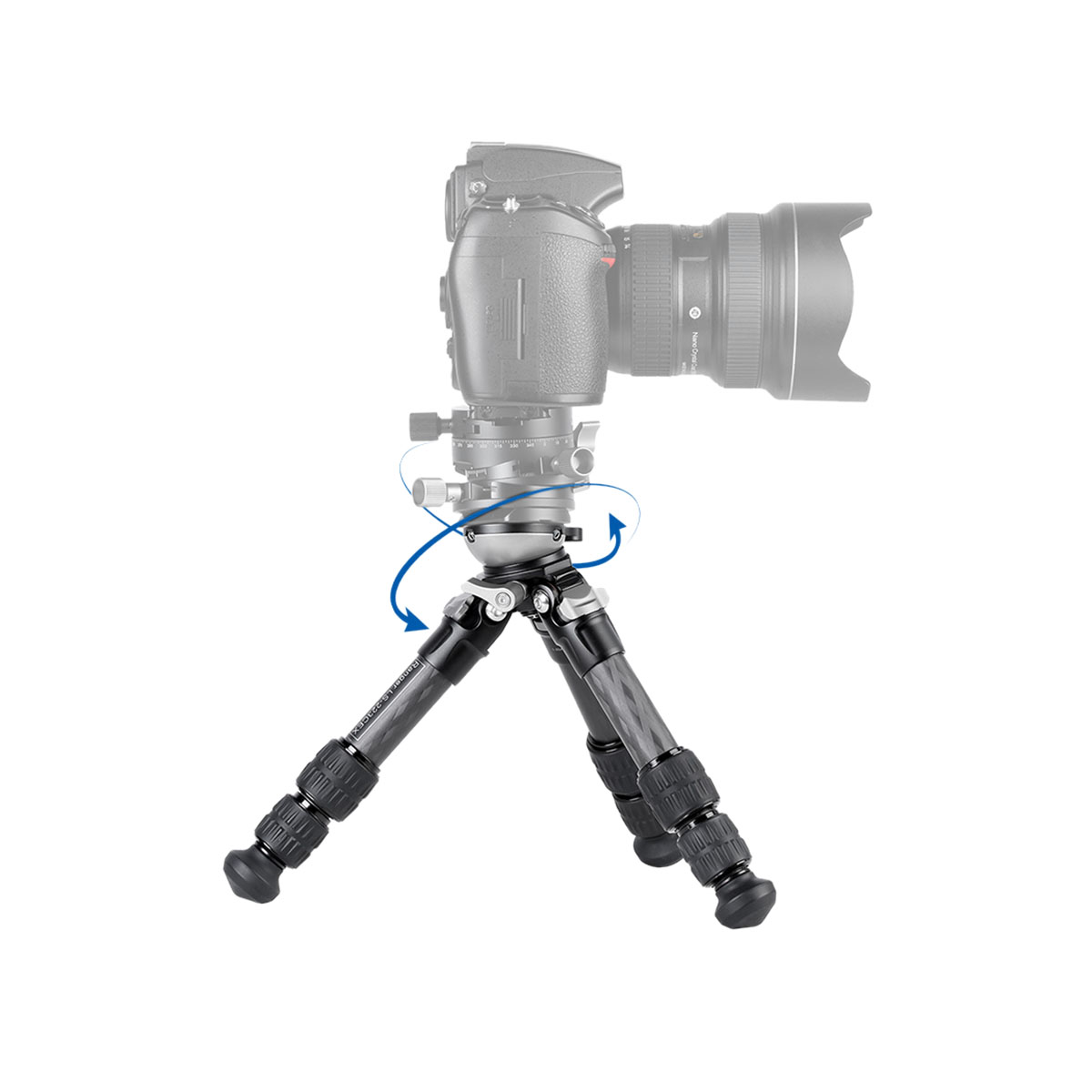 Leofoto LS-223CEX + RH-0 Ranger Mini-Stativ mit integrierter Nivellierung & Panoramaklemme