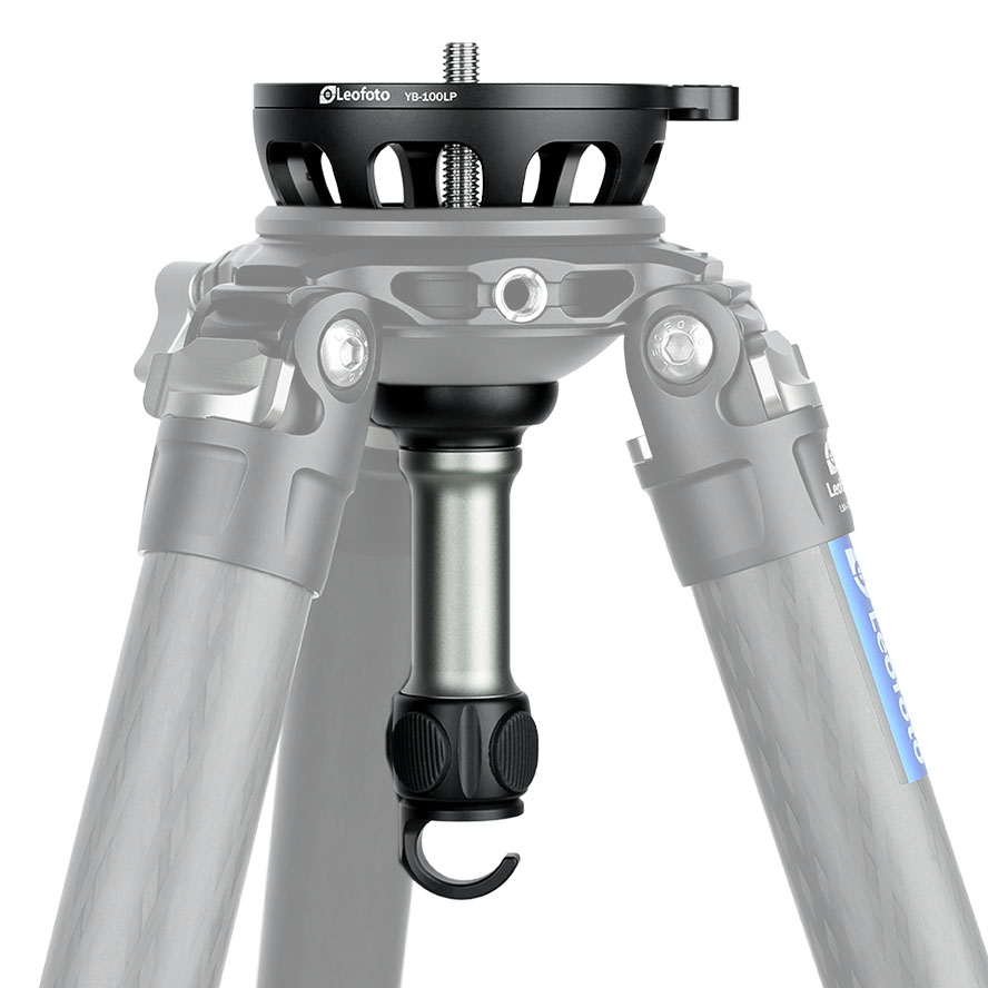 Leofoto YB-100LP Nivellier-Kalotte für 100 mm Halbschalenaufnahmen langer Griff + Haken - Leofoto Griff-Option: langer Griff + Haken