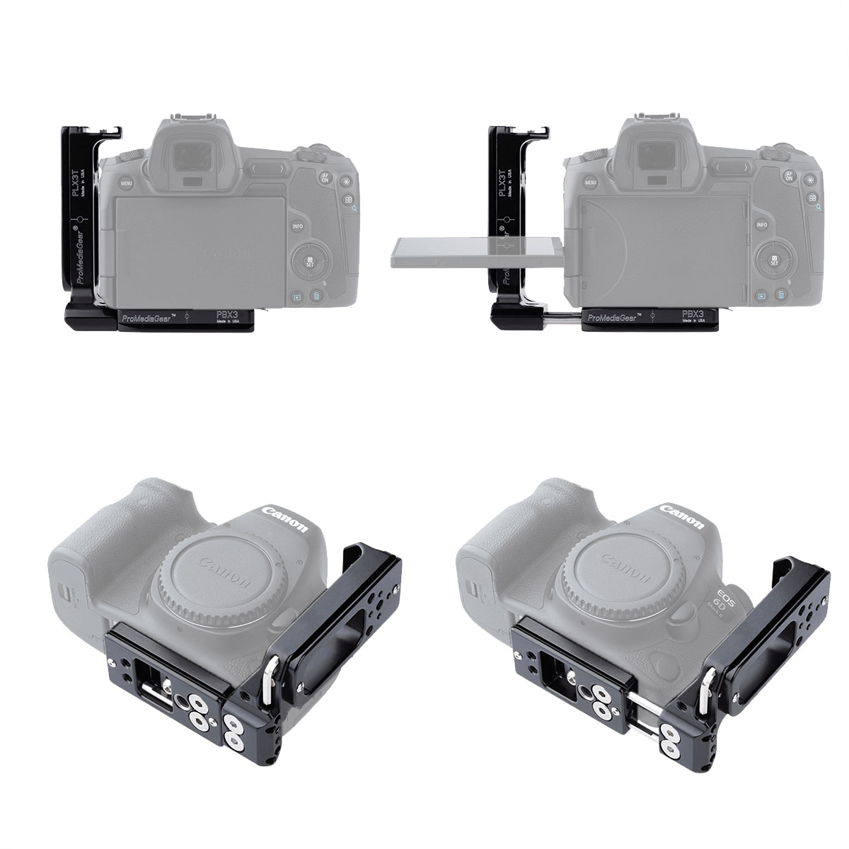 ProMediaGear PLX3TQD L-bracket universal for cameras with tilting display