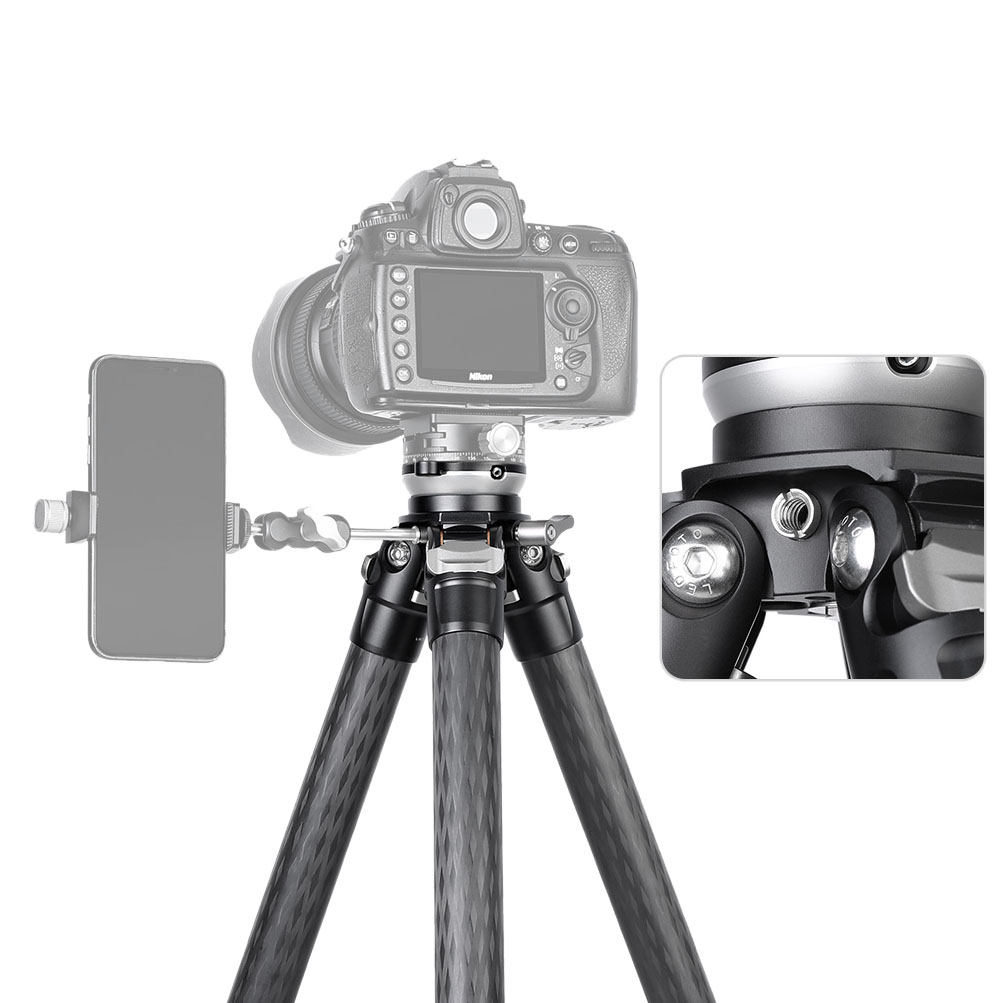 Leofoto LS-325CEX Ranger carbon tripod with integrated leveling