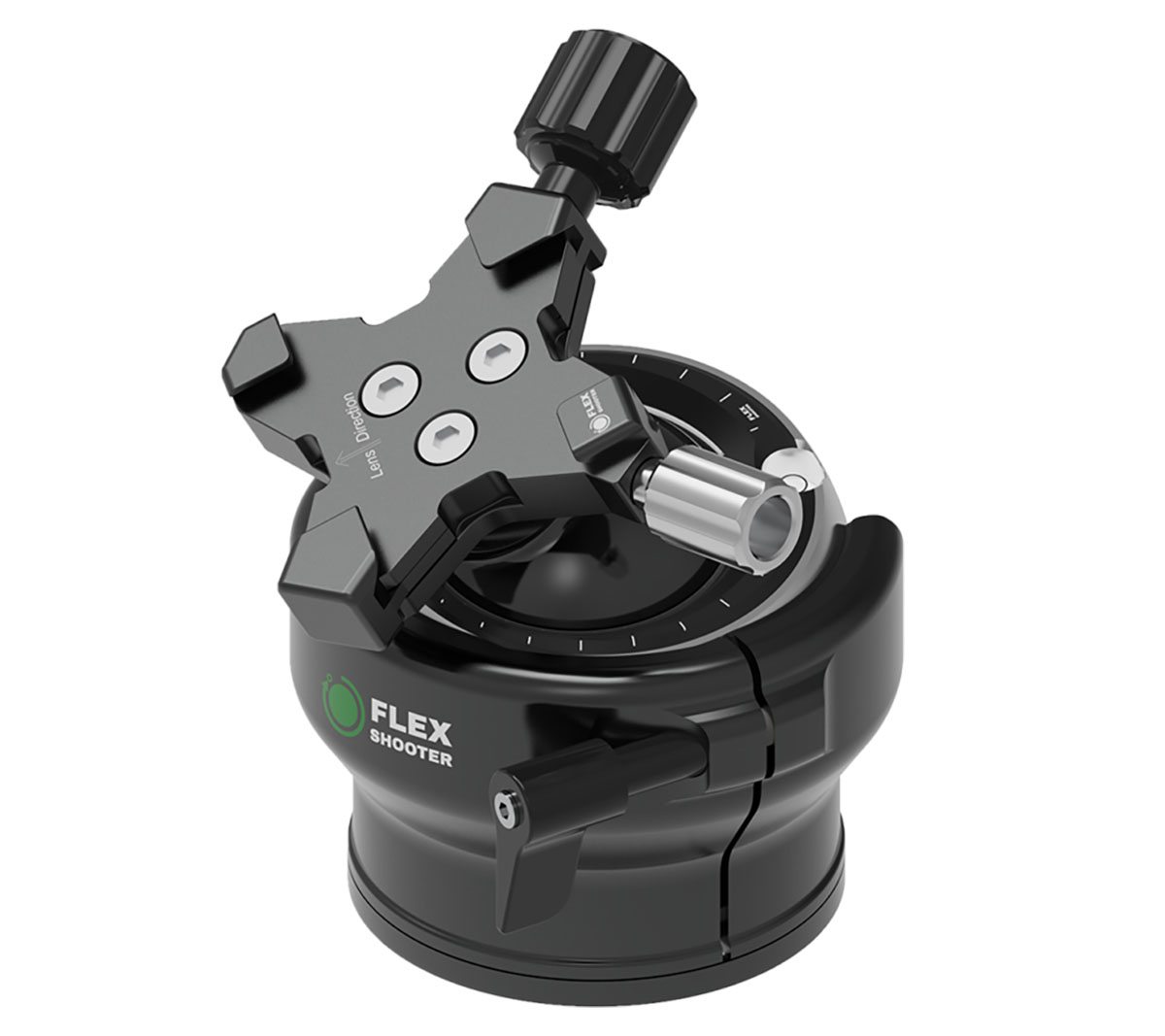 FLEXSHOOTER Extreme, el gran cabezal esférico, 20 kg de capacidad de carga con un peso propio de 1150 g