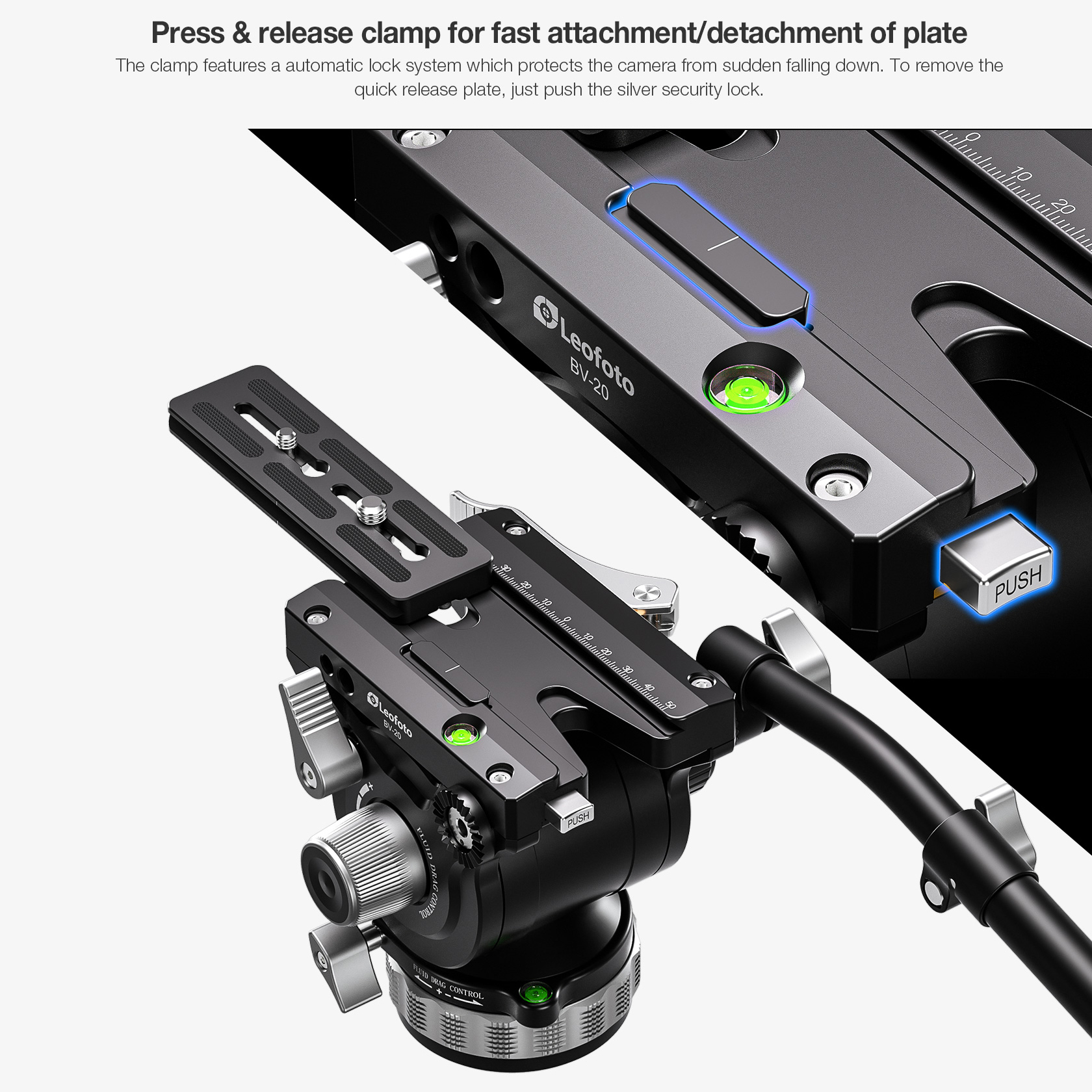 Leofoto BV-20 testa video fluida