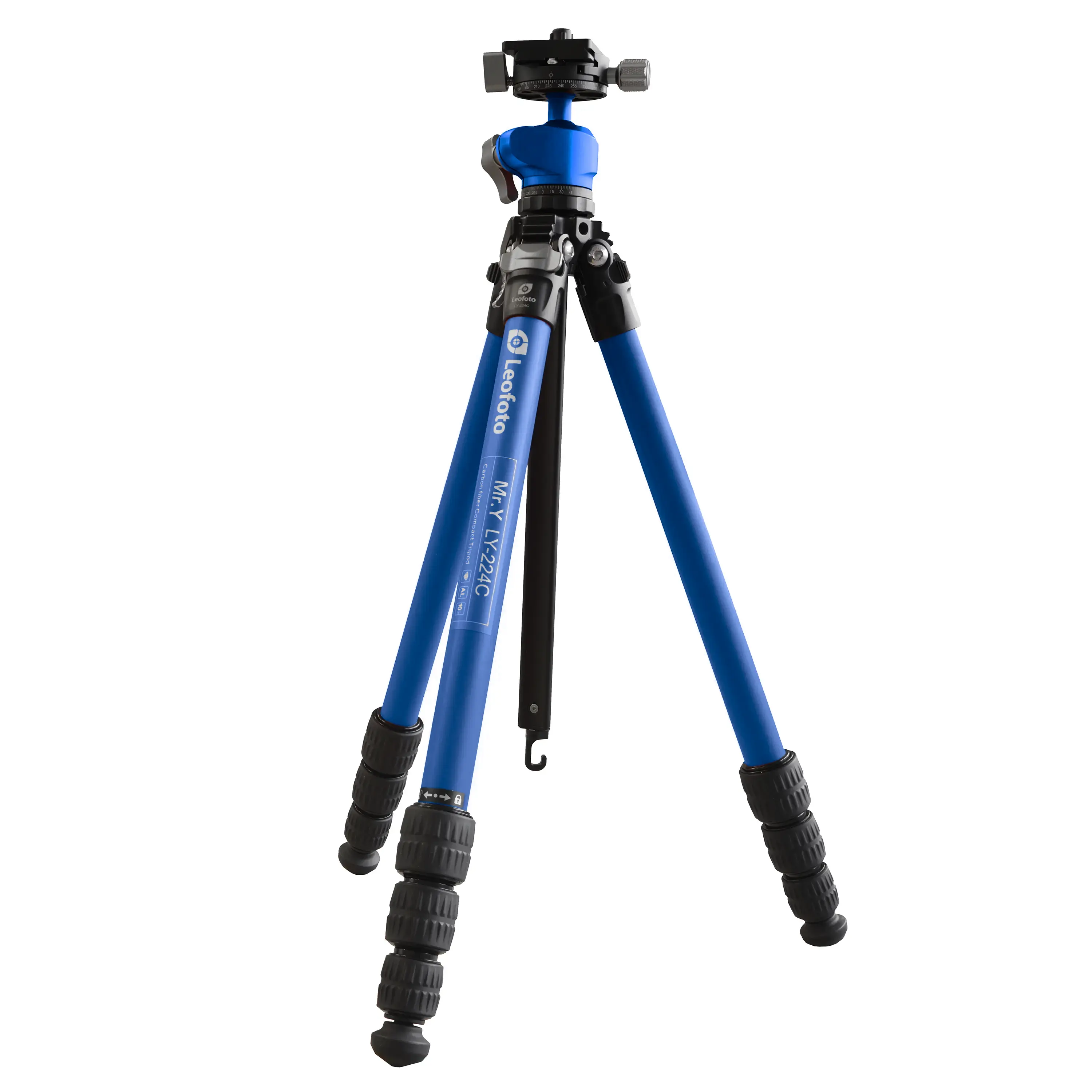 Leofoto LY-224C Karbon-Stativ + LH-25R Y Blau