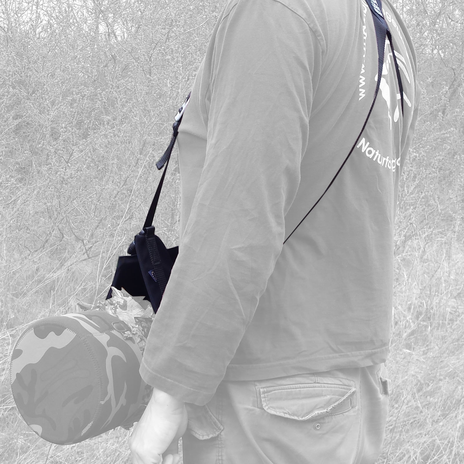 MR JAN GEAR Système de portage Lens Carrier System pour longs téléobjectifs Noir - Stormjacket Farbe: Schwarz