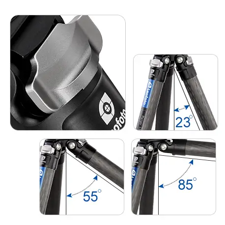 Leofoto SK-324C Karbon Dreibeinstativ mit integriertem Kugelkopf (Arca & Picatinny)