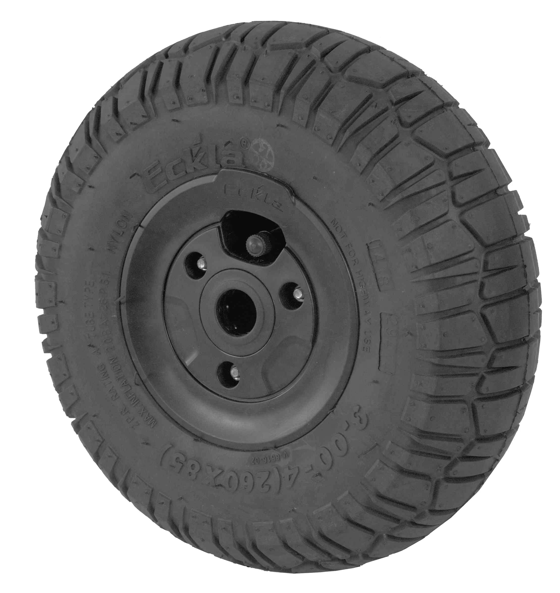 Eckla 07144 Ersatzrad 260 mm (luftbereift & rollengelagert) - Schwarz