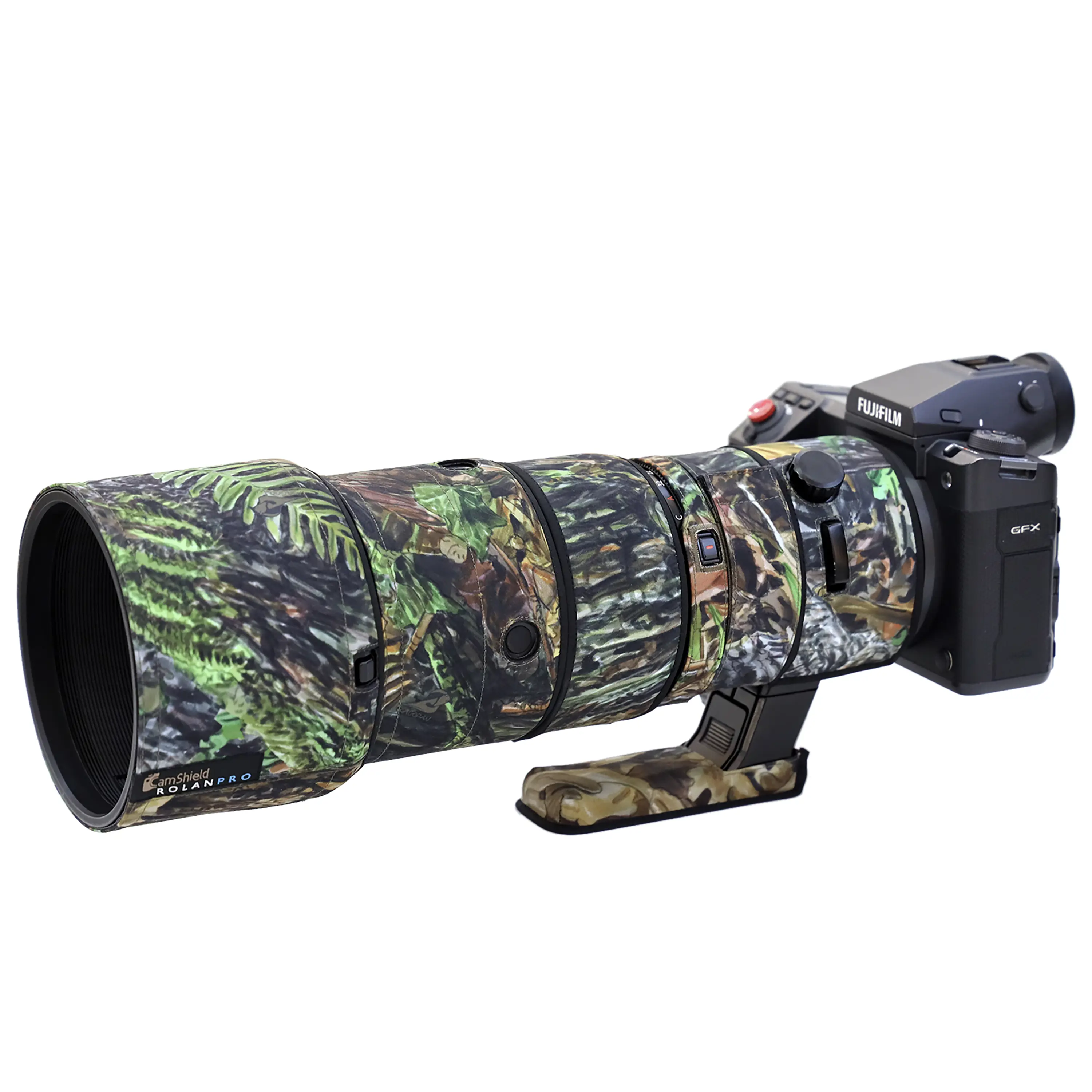 ROLANPRO protezione obiettivo per Fuji GF 500mm f/5.6 R LM OIS WR mimetico & impermeabile