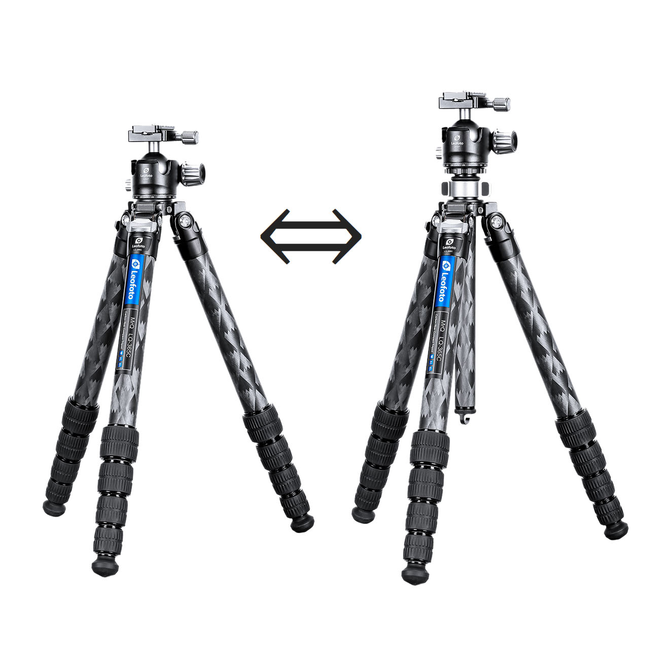 Trípode de carbono Leofoto LQ-365C + rótula de bola LH-47 - Serie Mr. Q