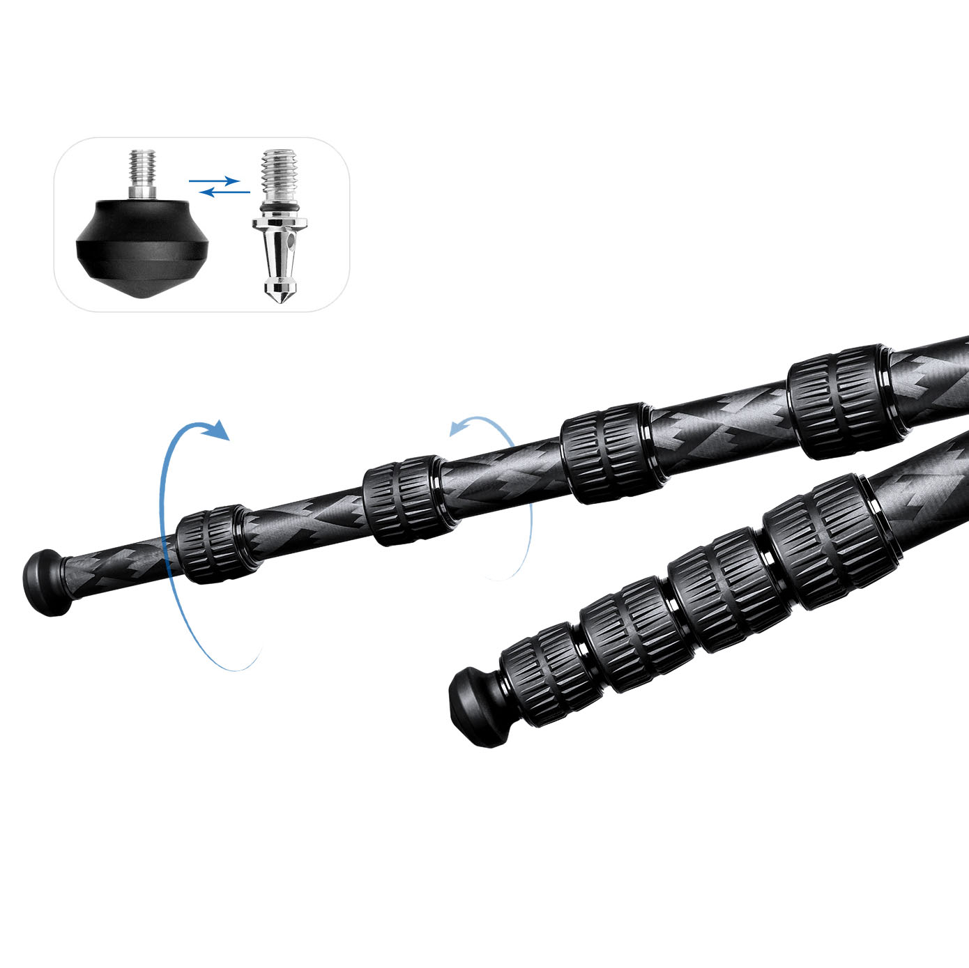 Trípode de carbono Leofoto LQ-365C + rótula de bola LH-47 - Serie Mr. Q