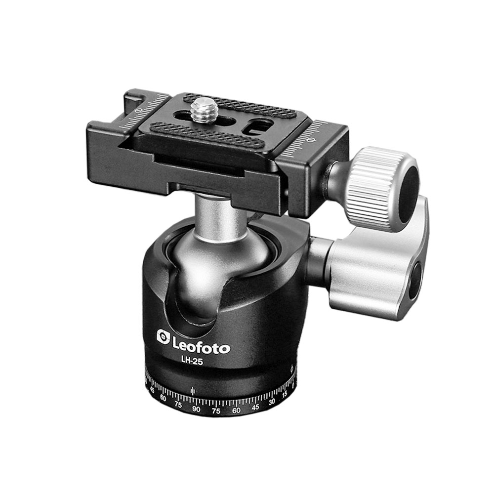 Rótula de bola Leofoto LH-25 con placa de cámara PU-25
