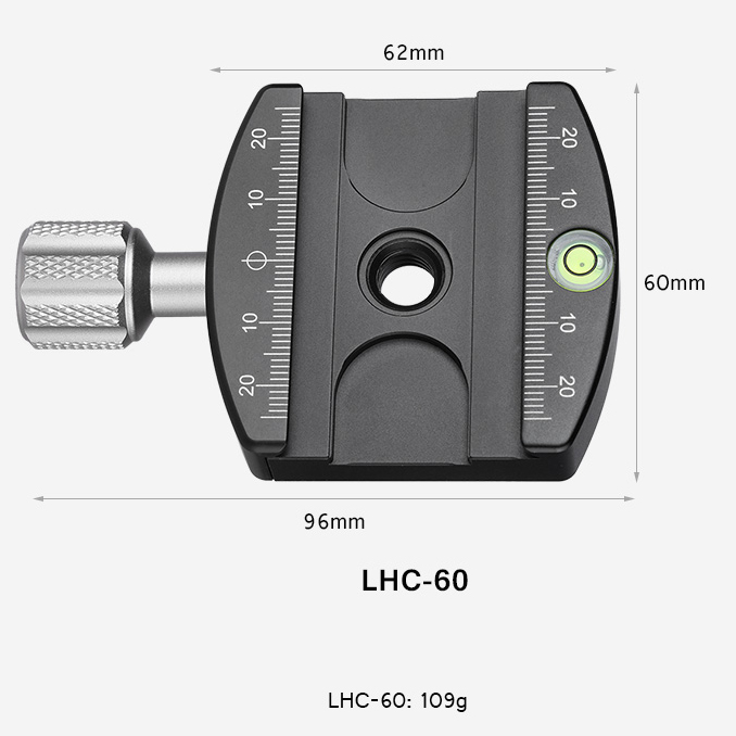 Leofoto LHC-60 attacco rapido con zigrinatura