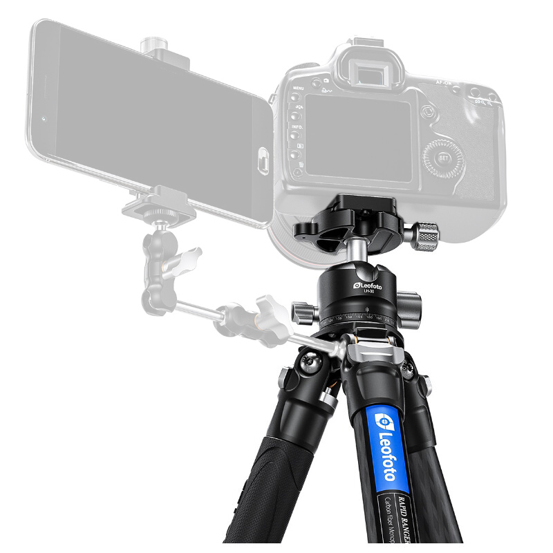 Trépied en carbone Leofoto Rapid Ranger LSR-284C (verrouillage rapide) avec rotule LH-30