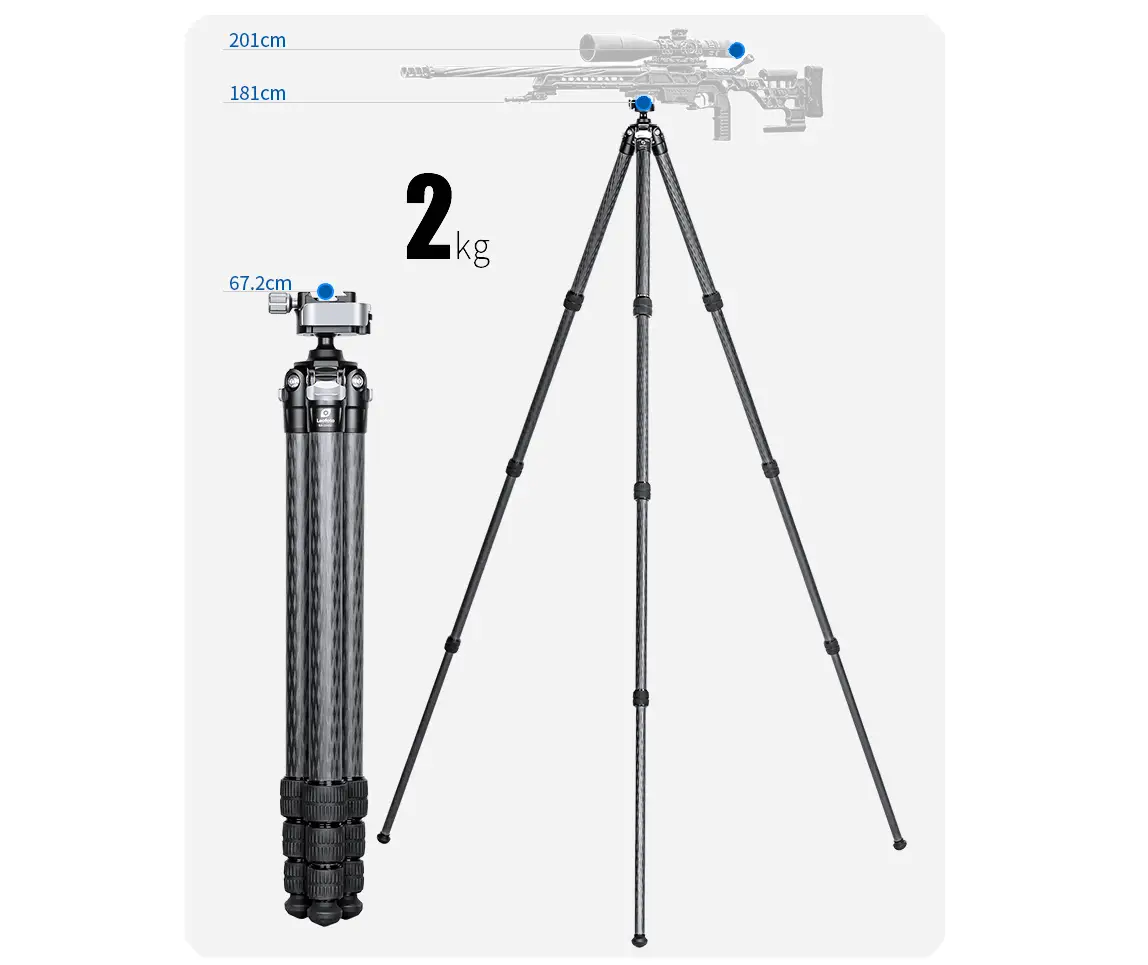 Treppiede in carbonio Leofoto SA-364CL a tre sezioni con supporto MA-30