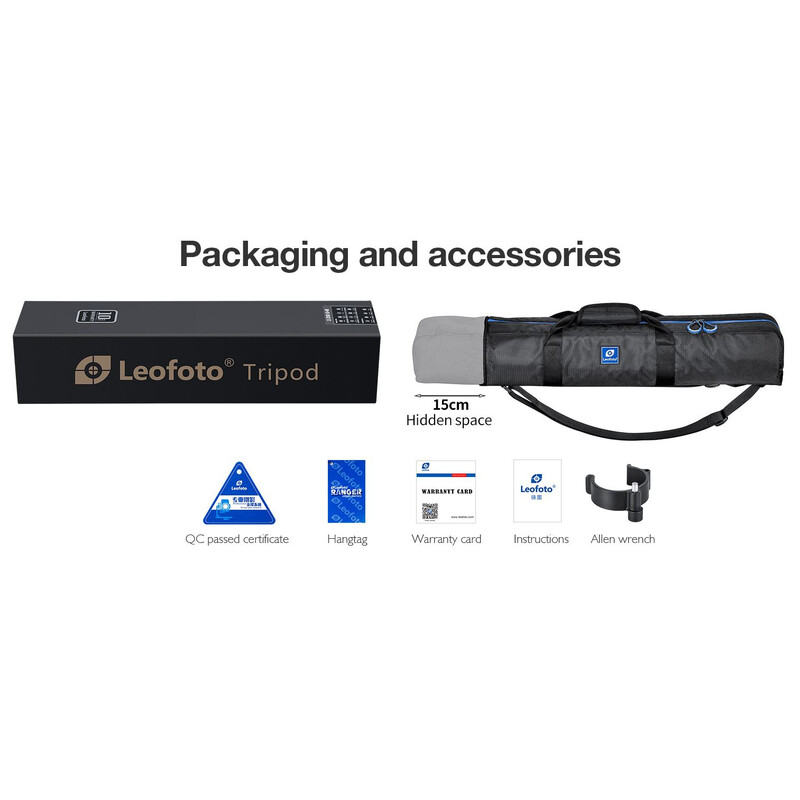 Trípode de carbono Leofoto LVM-323C Manba con nivelación integrada