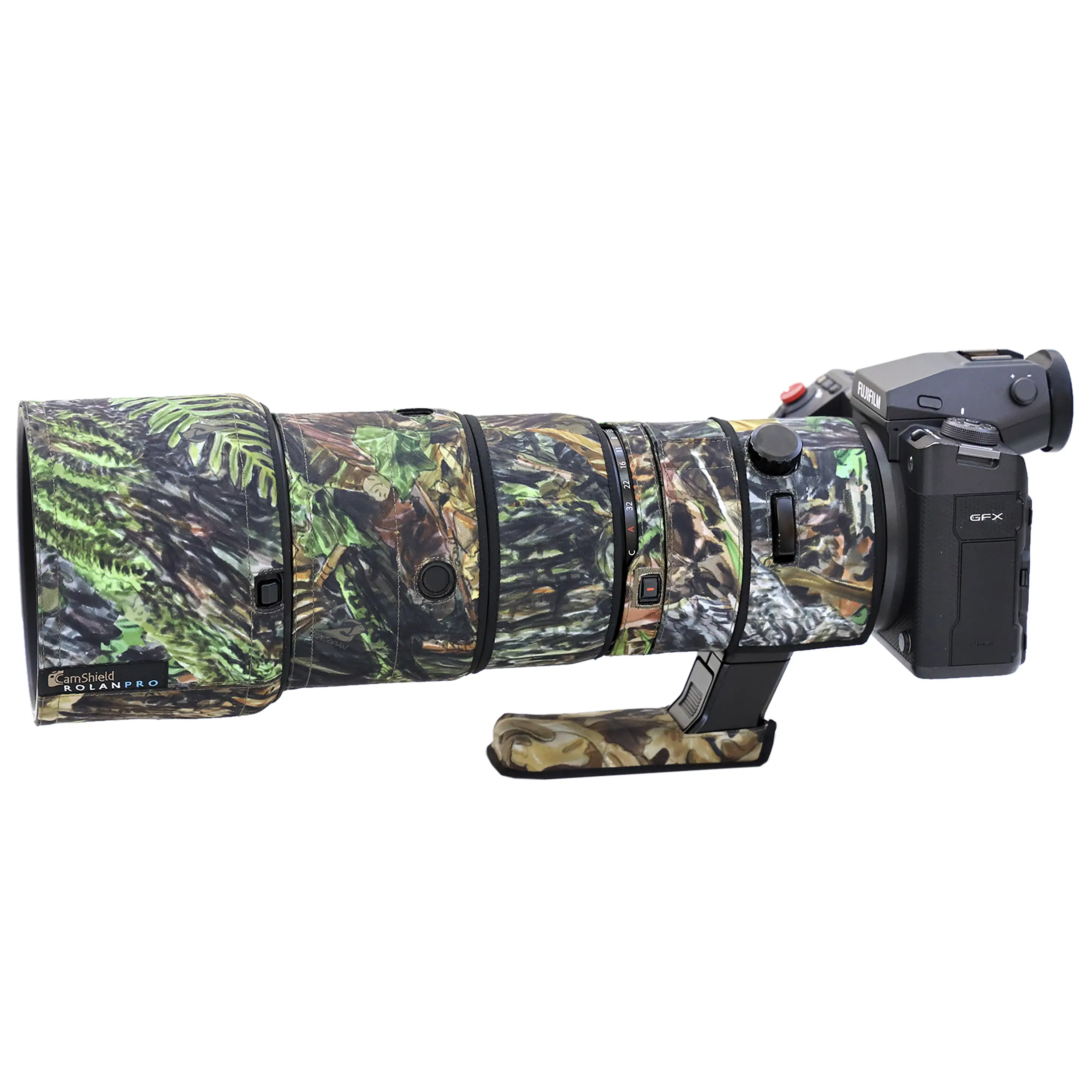 ROLANPRO Objektivschutz für Fuji GF 500mm f/5.6 R LM OIS WR Tarnfarben & Waterproof