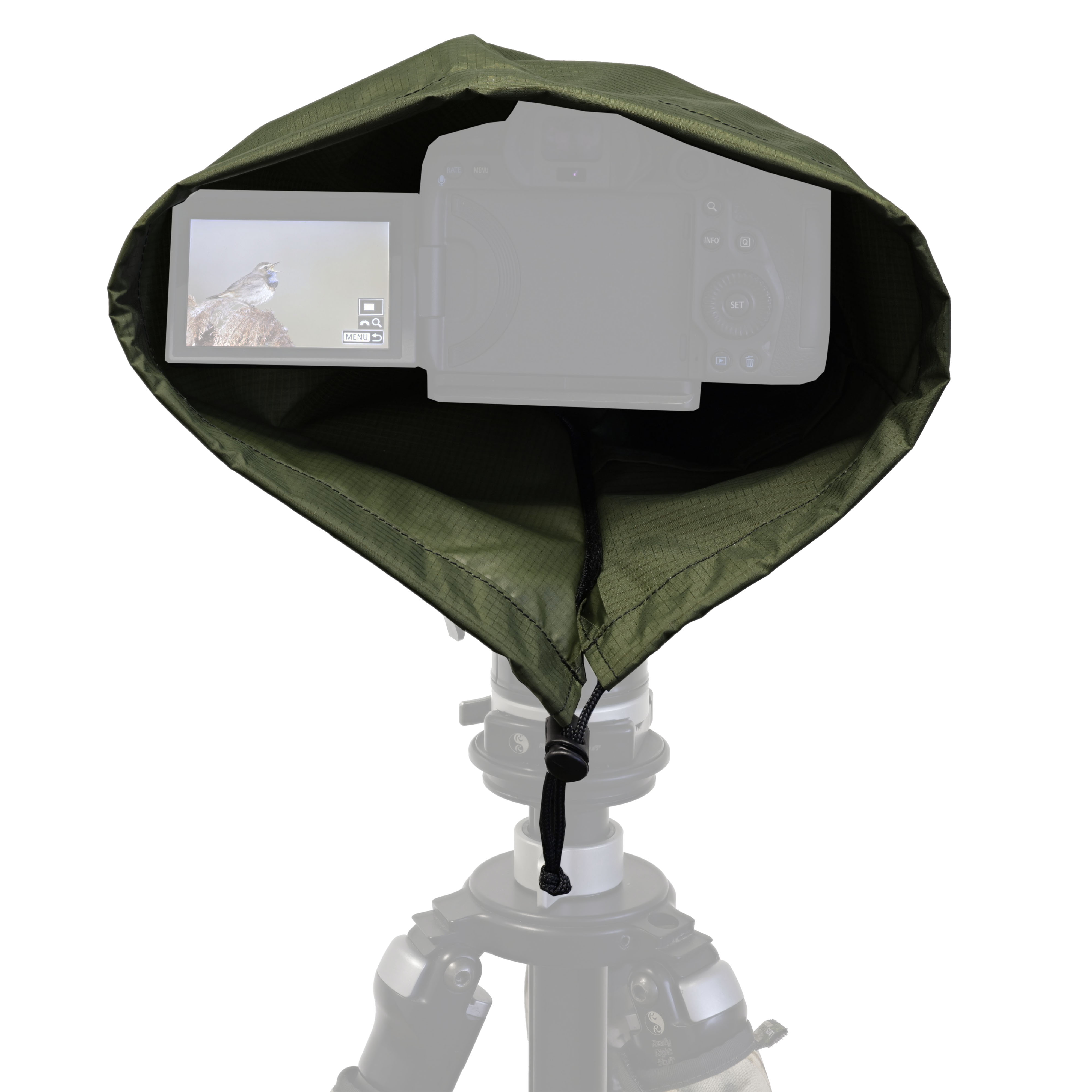 MR JAN GEAR Showercap  Protezione antipioggia per fotocamera e obiettivo kaki - ⌀ 14 cm,  lunghezza 52 cm - Regenschutz Größe: M ⌀ 14 cm, length 52 cm | LensCoat Colore/modello: Khaki