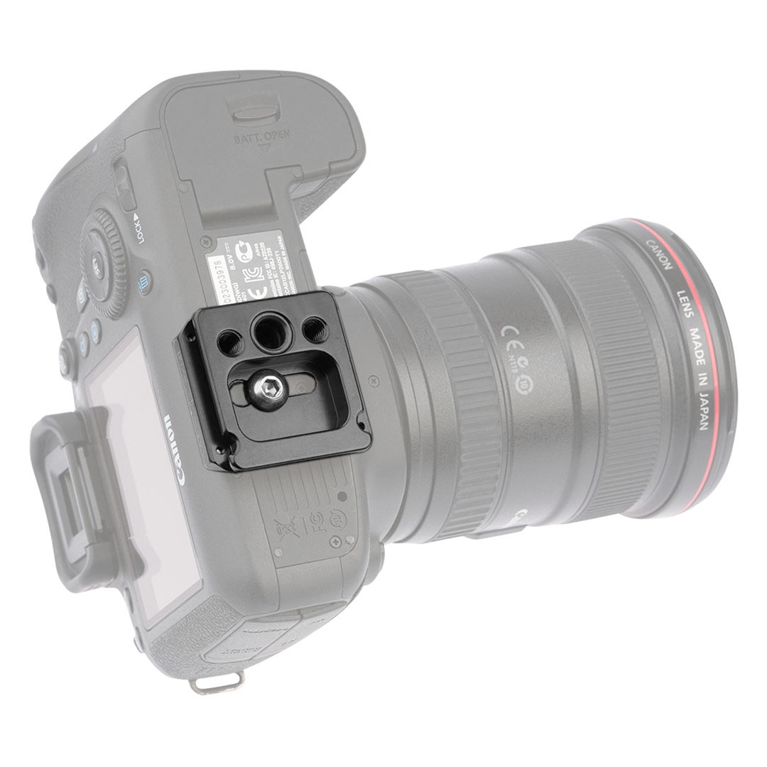 ProMediaGear PXM1 HYBRID Kameraplatte für Manfrotto RC2 und 38 mm Schwalbenschwanz-Klemmprofil