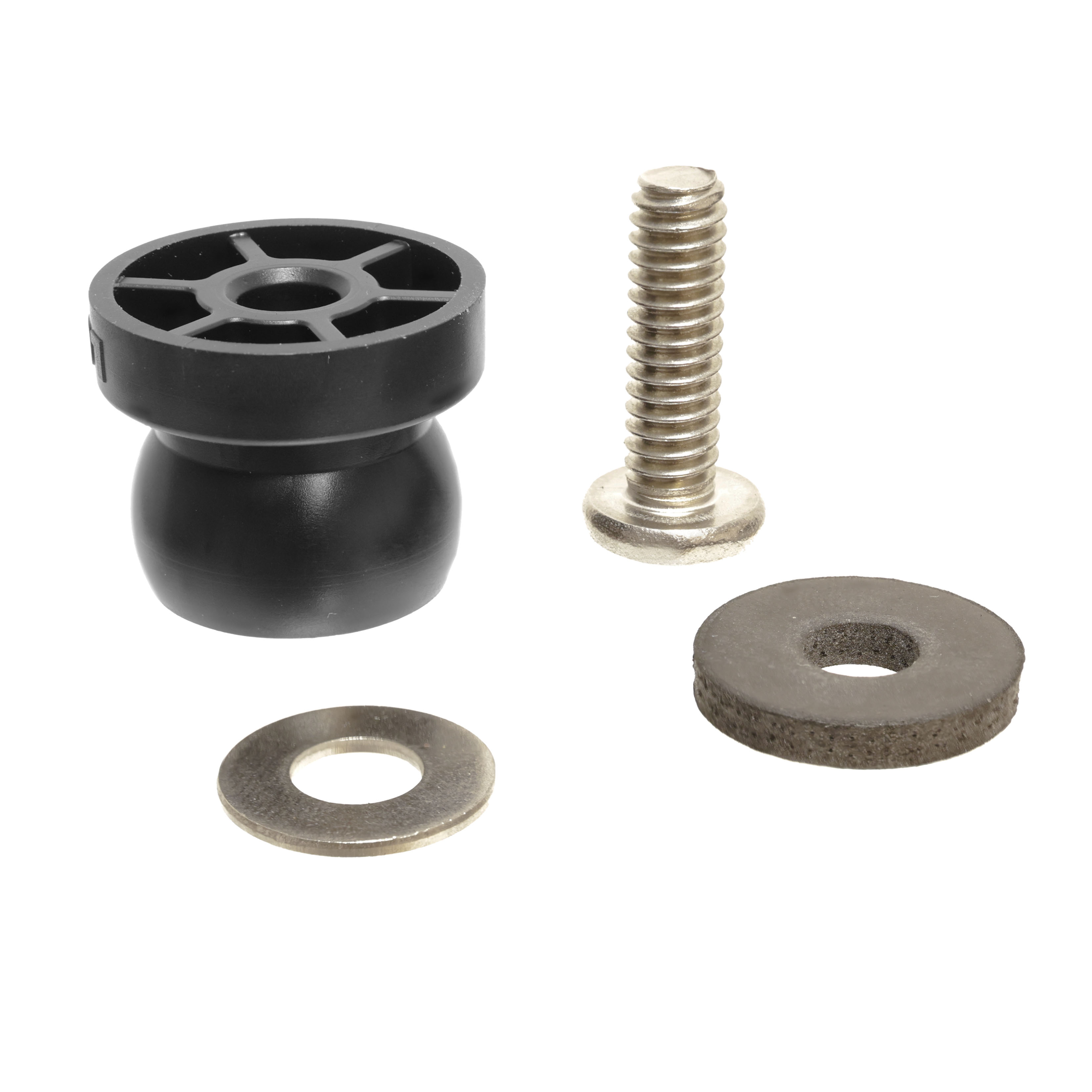 Wimberley LL-PP-204-T - Montura fija Loc-Line de 1/2" con orificio pasante de 1/4" y tornillo de acero inoxidable 1/4-20 x 7/8"