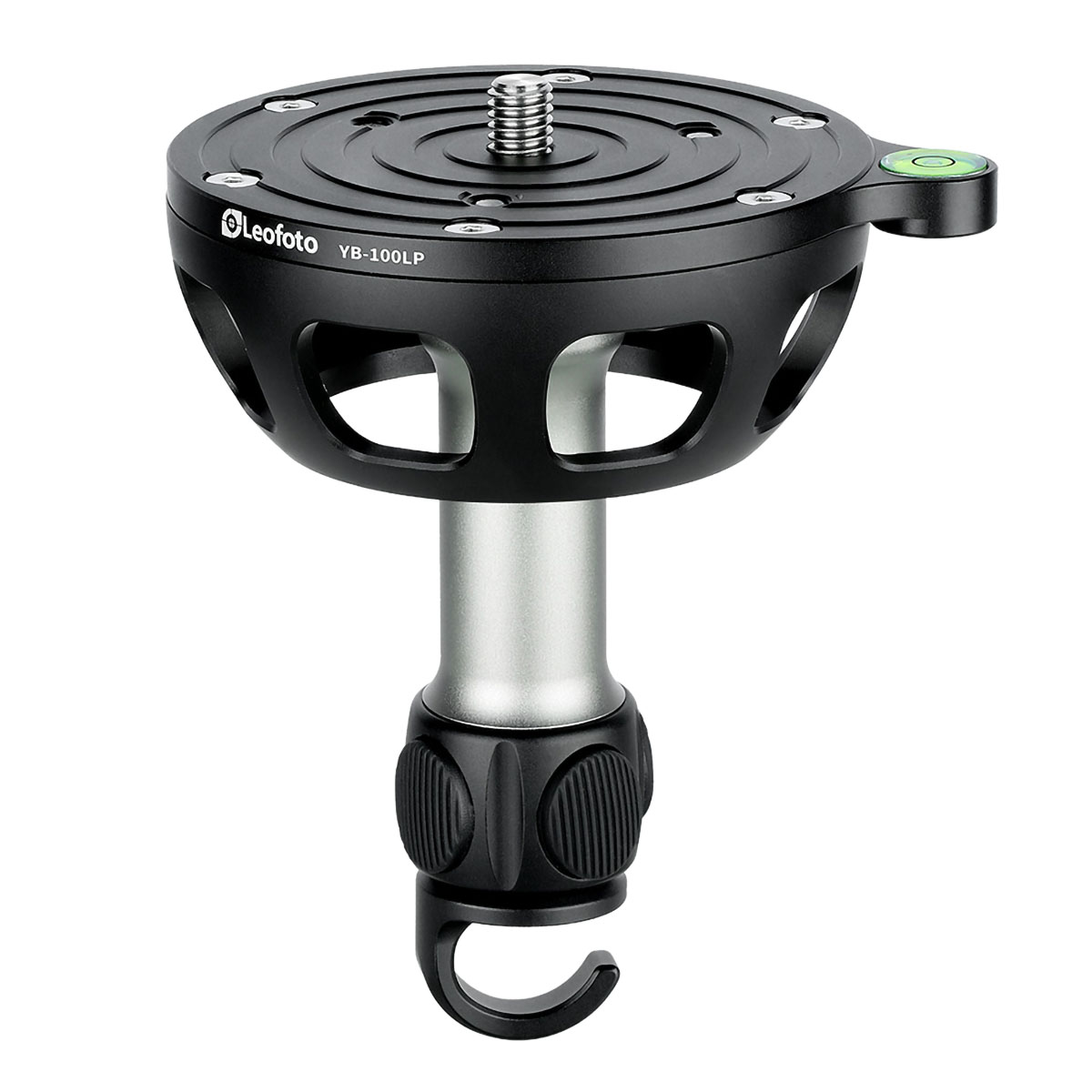 Leofoto YB-100LP Nivellier-Kalotte für 100 mm Halbschalenaufnahmen langer Griff + Haken - Leofoto Griff-Option: langer Griff + Haken