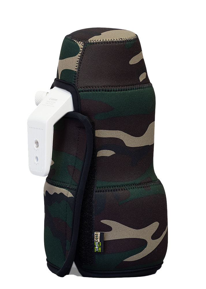 LensCoat TravelCoat für Canon 100-500mm f/4.5-7.1 L IS USM RF mit Sonnenblende - Forest Green Camo - Farbe:  Forest Green Camo LensCoat