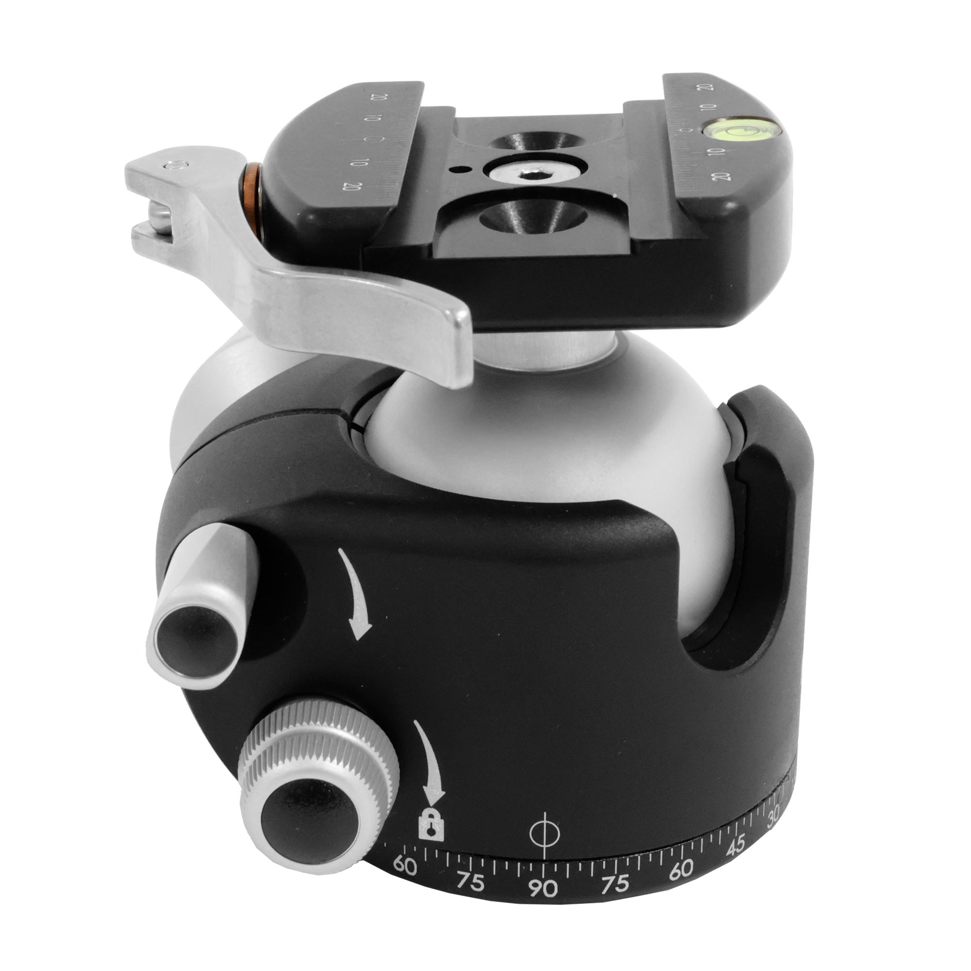 Really Right Stuff BH-55-LR - Kugelkopf mit B2 LR II Schnellwechselklemme mit Klemmhebel mit B2-LR II Hebelklemme - RRS Klemmung/Teller: mit B2-LR II Hebelklemme