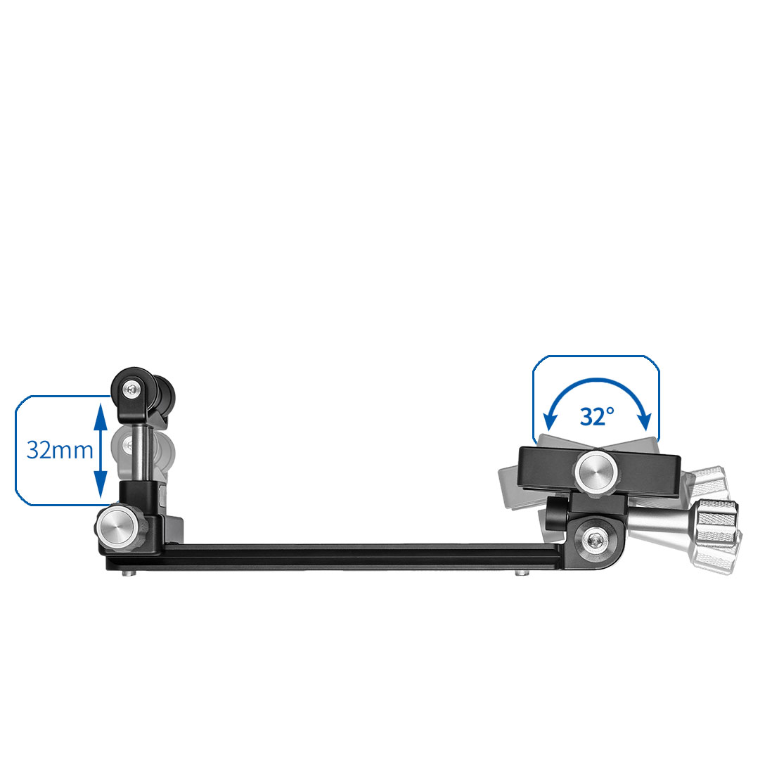 Leofoto VR-150 Dual-Pivot Teleschiene mit Schnellwechselklemme (171 mm lang)