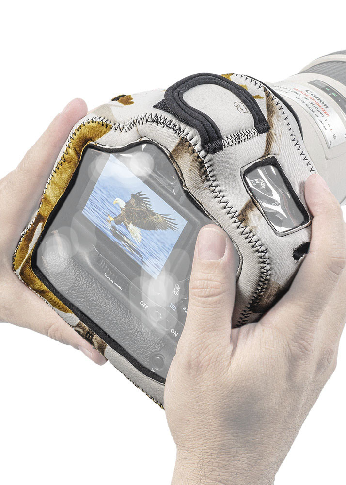 LensCoat Kameraschutz BodyGuard Compact CB (Clear Back) mit Batteriegriff - Realtree AP Snow - Farbe:  Realtree AP Snow LensCoat