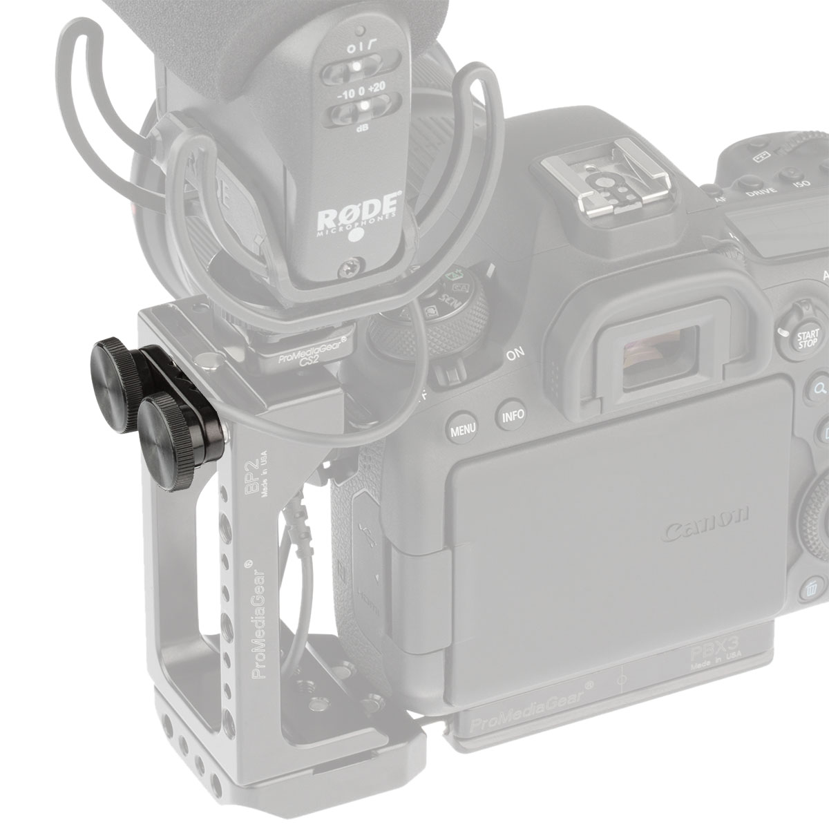 ProMediaGear A10: Cable clamp for ProMediaGear L-brackets