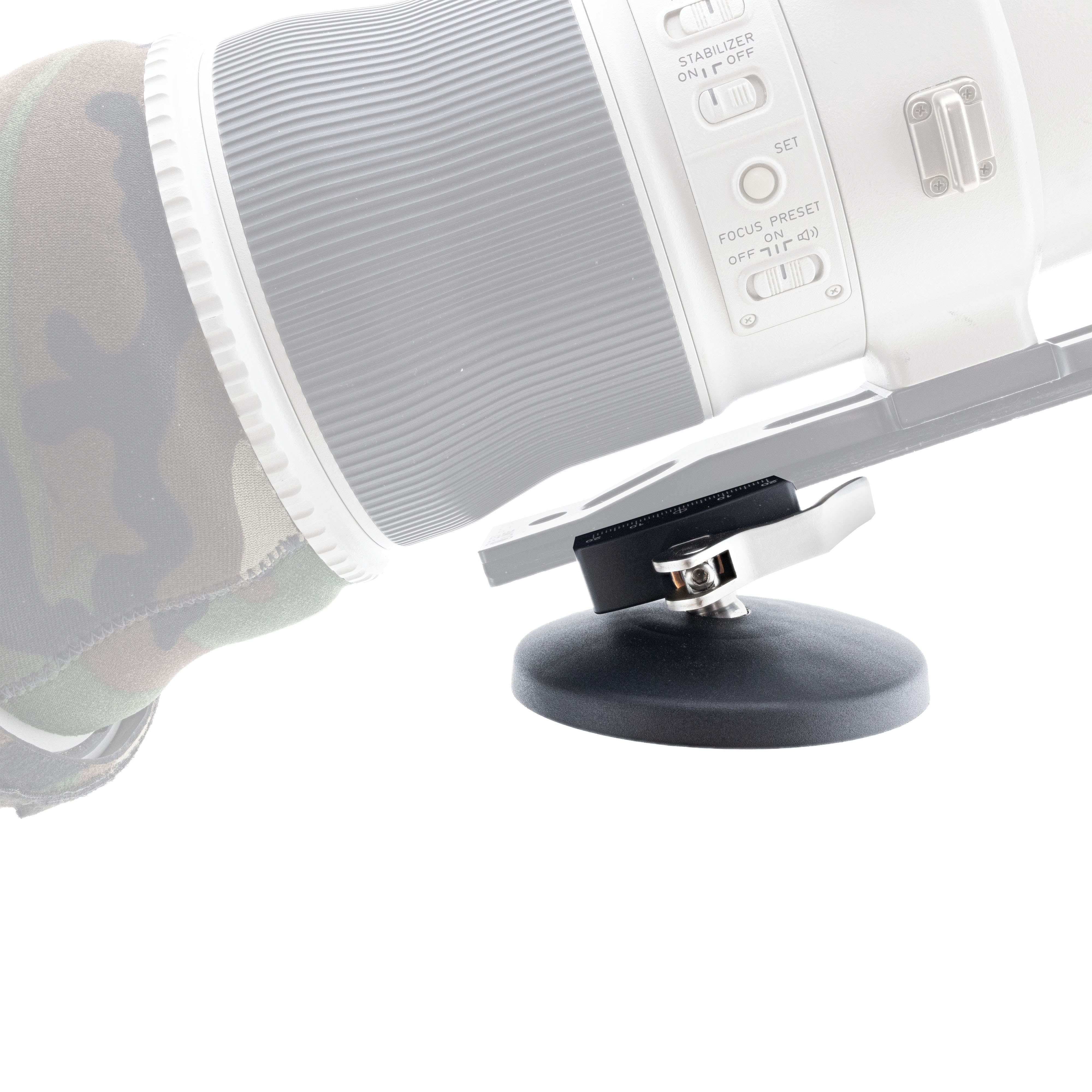 Mini trépied de sol Groundpod 100 Lever - raccord à levier et pied à plateau de 100 mm