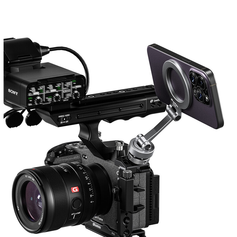 Leofoto PM-03 supporto magnetico per smartphone per slitta flash
